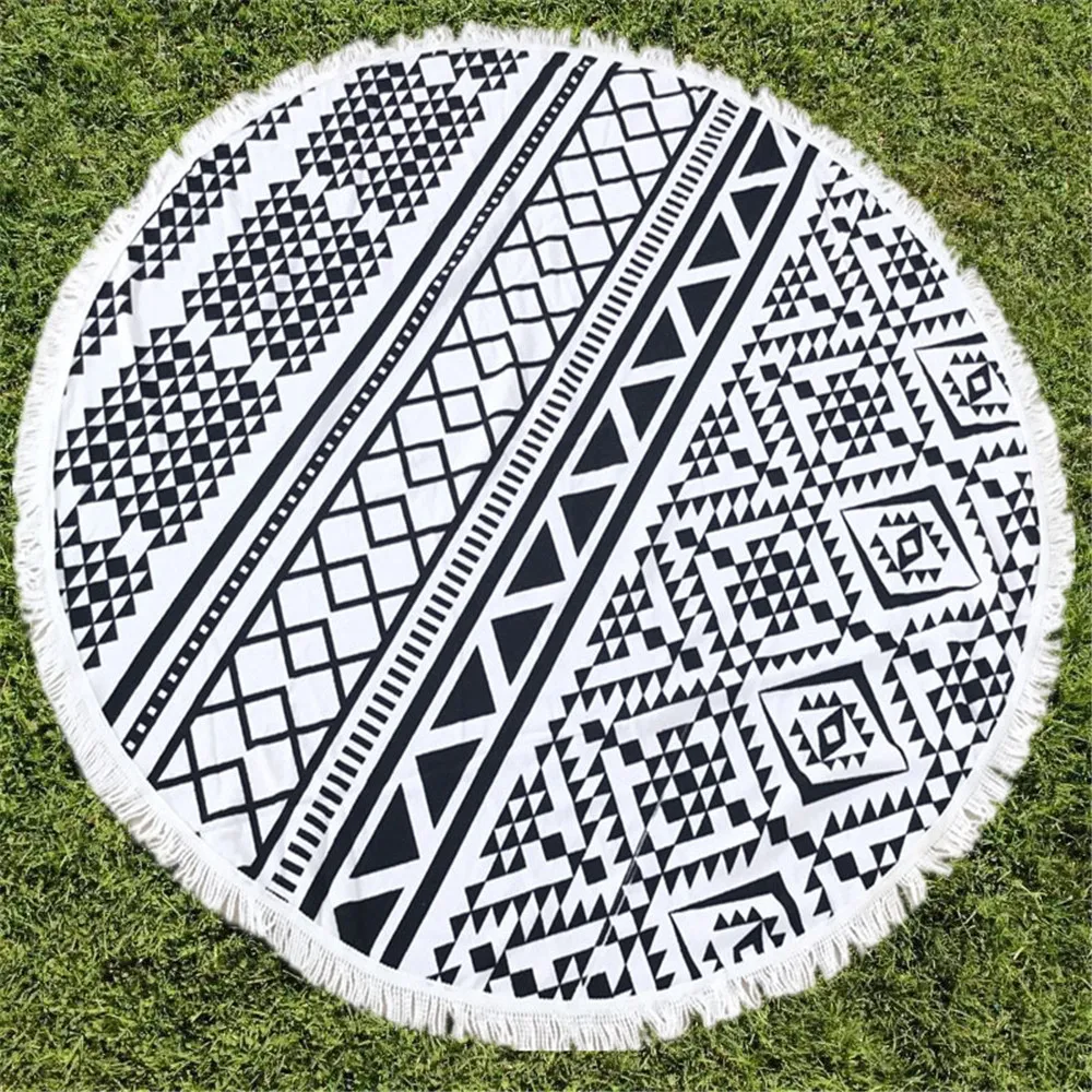 Black White Thick Large Beach Towel Microfiber Camping Picnic Blanket Carpet Summer Swimming Round Beach Towels for Adults Kids
Black White Thick Large Beach Towel Microfiber Camping Picnic Blanket Carpet Summer Swimming Round Beach Towels for Adults Kids