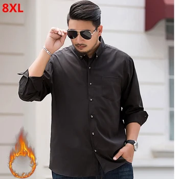 Winter solid color thick large size long-sleeved shirt men's business casual bottoming shirt white plus size plus velvet shirt 
Winter solid color thick large size long-sleeved shirt men's business casual bottoming shirt white plus size plus velvet shirt