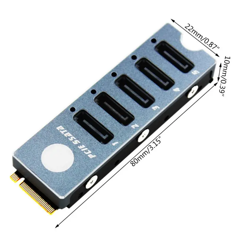 5 Port SATA3 SATA Disk Array Card + Radiator for M Cooling Fan 2 Nvme PCI-E 3.0 to 5x SATA 16G High Speed
5 Port SATA3 SATA Disk Array Card + Radiator for M Cooling Fan 2 Nvme PCI-E 3.0 to 5x SATA 16G High Speed