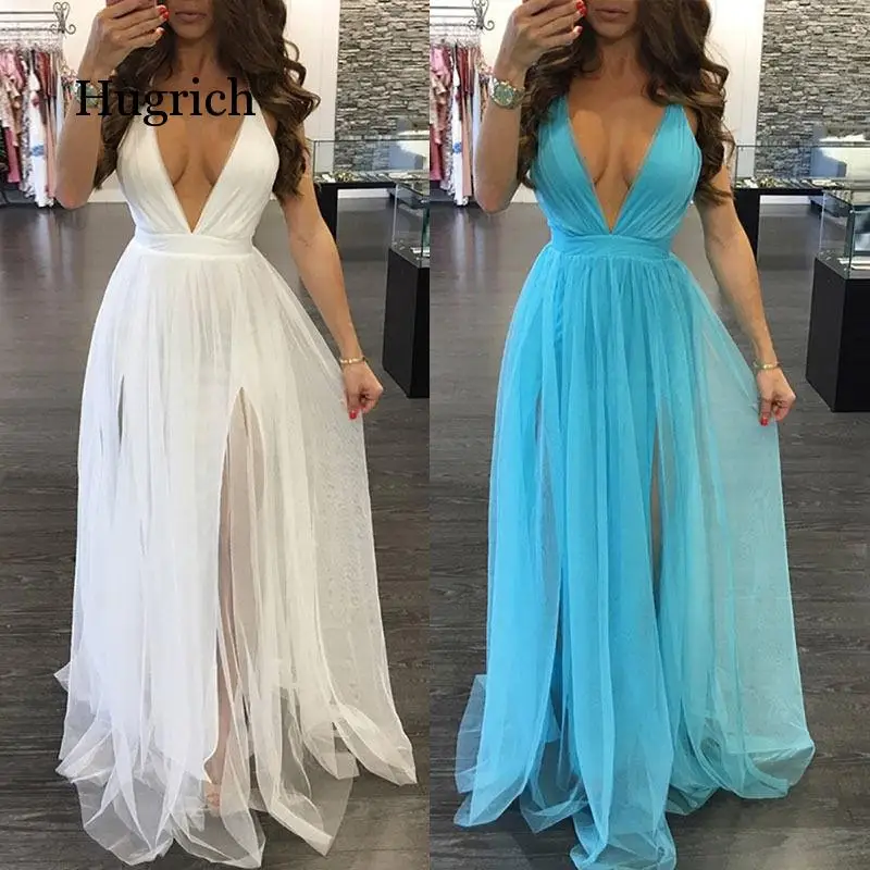 New Sexy Hot Sale Deep V-Neck Women Summer Long Sexy Evening Party Tulle Dress Beach Dresses Sundress Long Dress Beach Dress
New Sexy Hot Sale Deep V-Neck Women Summer Long Sexy Evening Party Tulle Dress Beach Dresses Sundress Long Dress Beach Dress