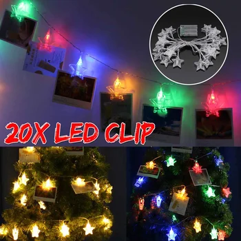 3 Meters 20 LED Star Photp Clip Lights Fairy Light String Strip Holiday Light Party Christmas Wedding Outdoor Home Decor Lamp
3 Meters 20 LED Star Photp Clip Lights Fairy Light String Strip Holiday Light Party Christmas Wedding Outdoor Home Decor Lamp