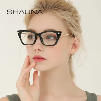 SHAUNA Fashion Rivets Women Cat Eye Eyeglasses Frames Female Optical Frame
SHAUNA Fashion Rivets Women Cat Eye Eyeglasses Frames Female Optical Frame