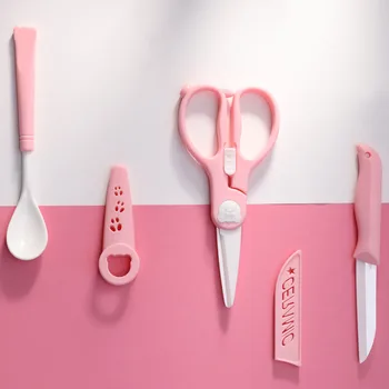 Healthy Baby Ceramic Food Tools Scissors Safety Food Cutter Knife Fruit Rust-proof Portable Baby spoon Mommy's love best
Healthy Baby Ceramic Food Tools Scissors Safety Food Cutter Knife Fruit Rust-proof Portable Baby spoon Mommy's love best