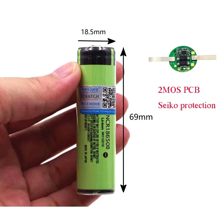 Новая защищенная заряжаемая батарея 18650 NCR18650B аккумулятор для фонарика|rechargeable