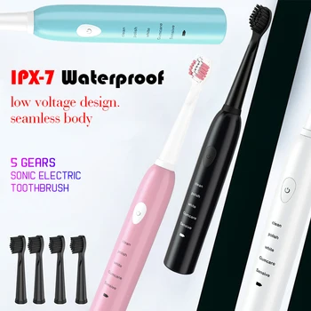 Electric Toothbrush Sonic Wave Rechargeable Smart Chip Toothbrush Head Replaceable Whitening 41000time/min Healthy Tooth brush
Electric Toothbrush Sonic Wave Rechargeable Smart Chip Toothbrush Head Replaceable Whitening 41000time/min Healthy Tooth brush