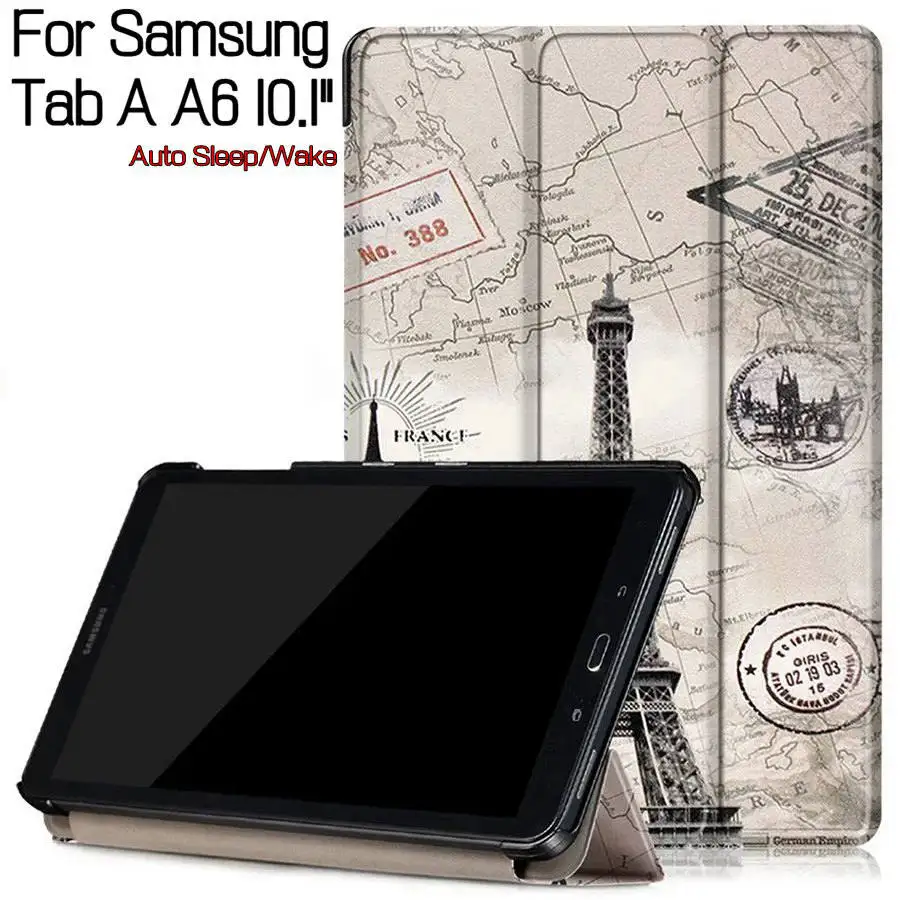 Цветной умный чехол из искусственной кожи для Samsung Tab A A6 с S Pen P580 P585 10 1 дюймов