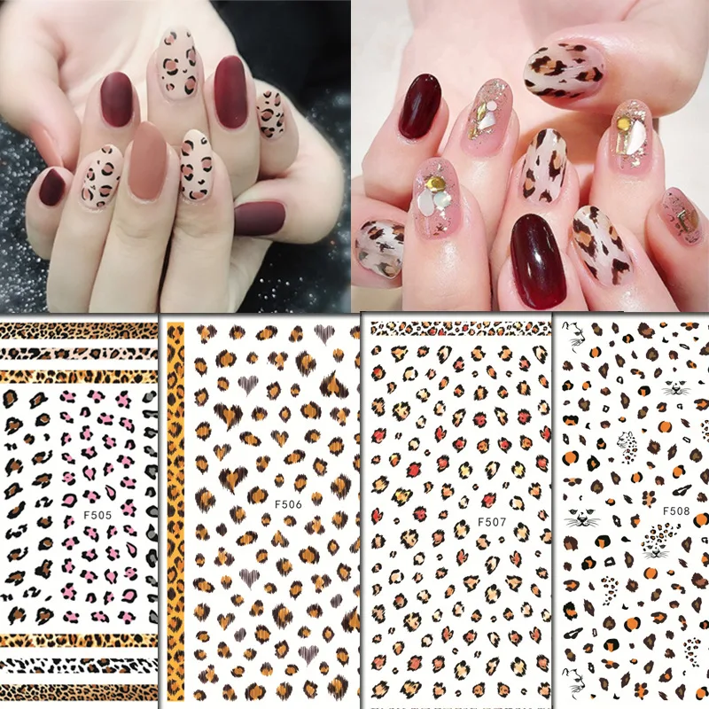 1pc Nail Sticker Decal Sexy Leopard Print Animal Pattern Designs 3D Adhesive Manicure Tools Sliders Nail Art Decoration F505-510
1pc Nail Sticker Decal Sexy Leopard Print Animal Pattern Designs 3D Adhesive Manicure Tools Sliders Nail Art Decoration F505-510