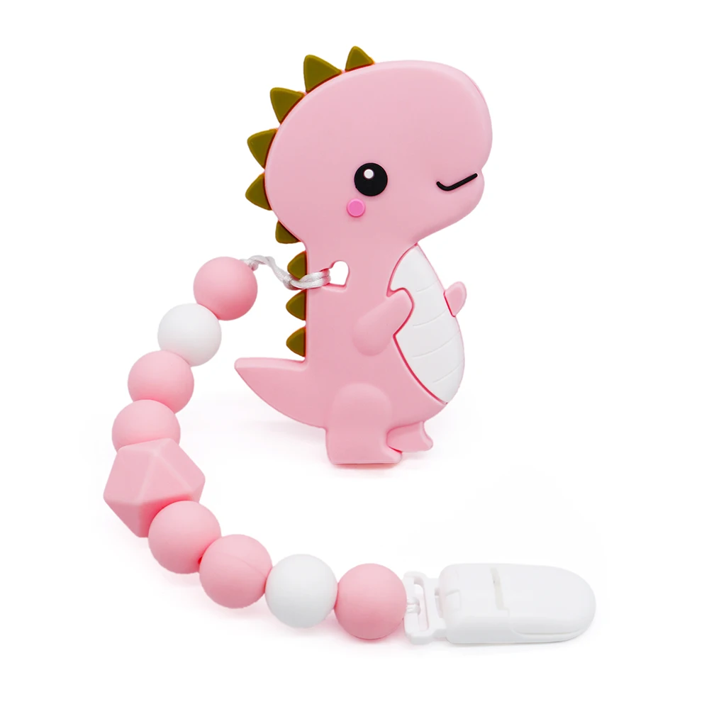 Dinosaur Shape Teether Pendants For Baby Siliconne Teether Chain Pacifier Clips For Baby Infant BPA Free SIlicone Teething
Dinosaur Shape Teether Pendants For Baby Siliconne Teether Chain Pacifier Clips For Baby Infant BPA Free SIlicone Teething
