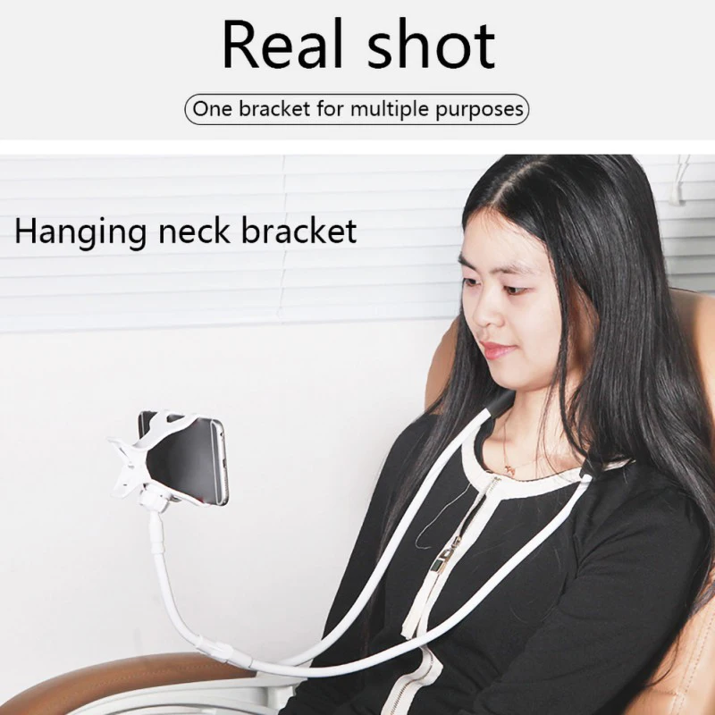 New Universal Flexible Mobile Phone Holder Hanging Neck Lazy Necklace Bracket Bed Rotatable Phone Holder Stand For iPhone Xiaomi
New Universal Flexible Mobile Phone Holder Hanging Neck Lazy Necklace Bracket Bed Rotatable Phone Holder Stand For iPhone Xiaomi