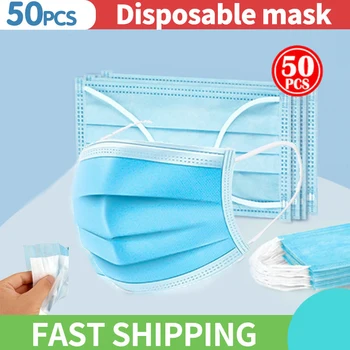 50 Pcs Disposable 3-layer Non-woven Masker Dust-proof Breathable windpoof Meltblown Face Mask masque mascarillas mascherine
50 Pcs Disposable 3-layer Non-woven Masker Dust-proof Breathable windpoof Meltblown Face Mask masque mascarillas mascherine