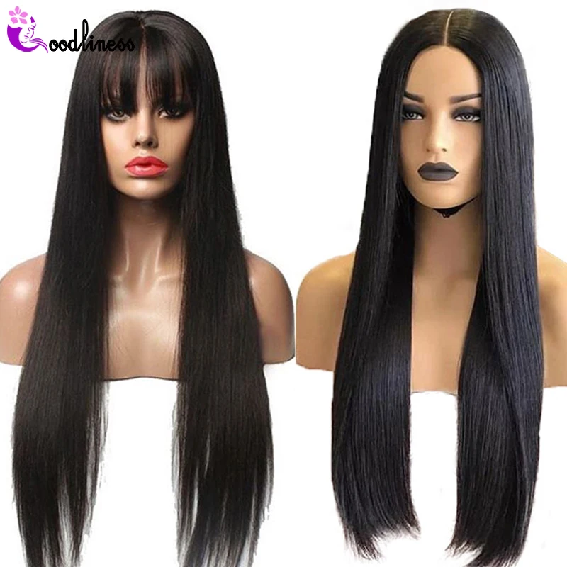 13x6 Deep Part Straight Lace Frontal Human Hair Wigs With Bangs For Black Women Remy Brazilian Wig Pre Plucked Bleached Knots
13x6 Deep Part Straight Lace Frontal Human Hair Wigs With Bangs For Black Women Remy Brazilian Wig Pre Plucked Bleached Knots