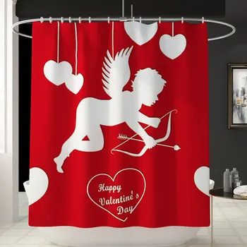 3d shower curtains bathroom curtain sets with toilet cover rug decor bath screen with mat for living room heart cupid DW084 
3d shower curtains bathroom curtain sets with toilet cover rug decor bath screen with mat for living room heart cupid DW084