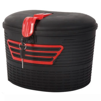 Plastic Basket with Cloth Lining and Lock for Xiaomi Mijia M365 Electric Scooter Installation on Front
Plastic Basket with Cloth Lining and Lock for Xiaomi Mijia M365 Electric Scooter Installation on Front