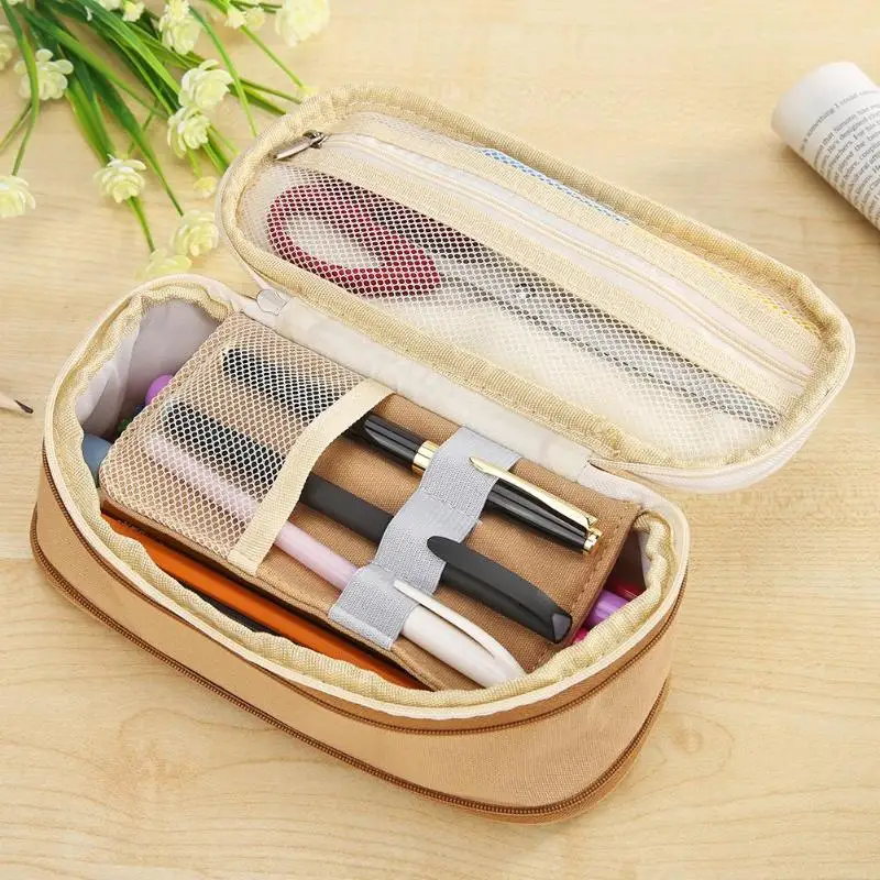 Cute Canvas Pencil Case Large Capacity Creative Simple Double Zipper Stationery Pencils Box Women Makeup Bag School Supplies New
Cute Canvas Pencil Case Large Capacity Creative Simple Double Zipper Stationery Pencils Box Women Makeup Bag School Supplies New