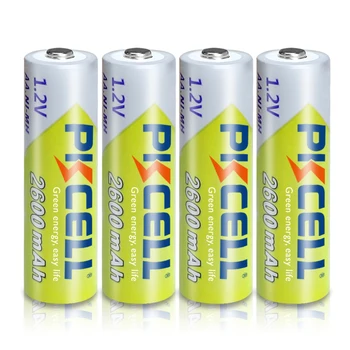 

PKCELL Ni-MH AA Batteries 2600mAh-2800mAh 1.2V NiMh Rechargeable Battery 2A Batteria Cell For Flashlights Camera Toys