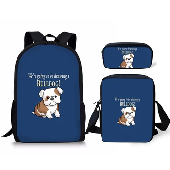 Kids Primary Backpack Little Bulldogs Pattern School Book Bags Kawaii Girls Designer 3PC/Set Mochila Niña Students School Bags
Kids Primary Backpack Little Bulldogs Pattern School Book Bags Kawaii Girls Designer 3PC/Set Mochila Niña Students School Bags