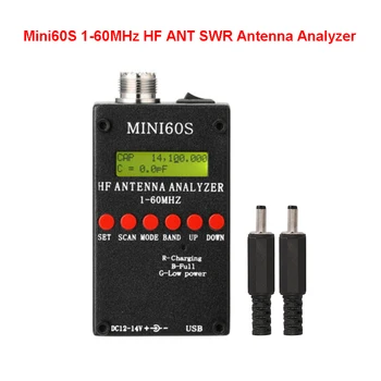 Mini60S 1-60MHz HF ANT SWR Antenna Analyzer Meter Tester with Android BT APP PC