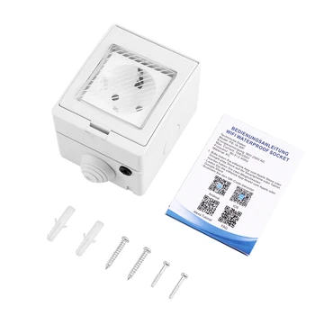 EU Plug Smart WiFi Socket Timing IP55 Waterproof Mobile App Control Intelligent Outdoor Smart Home Socket for Amazon Alexa/ECHO
EU Plug Smart WiFi Socket Timing IP55 Waterproof Mobile App Control Intelligent Outdoor Smart Home Socket for Amazon Alexa/ECHO