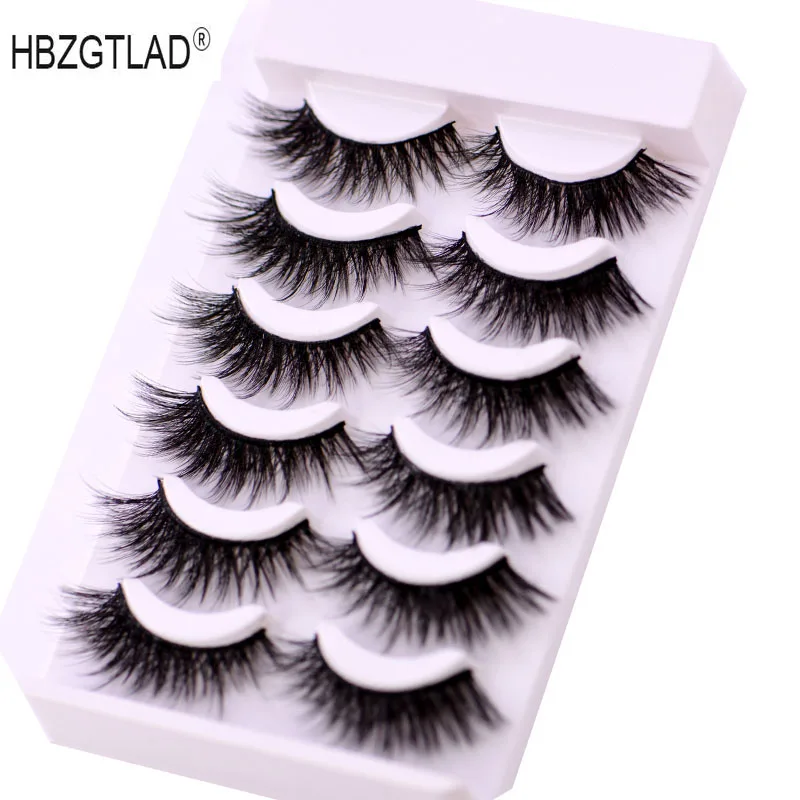 

HBZGTLAD 1/6 pairs natural false eyelashes fake lashes long makeup 3d mink lashes eyelash extension mink eyelashes for beauty