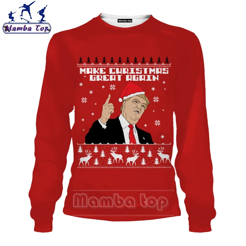 Mamba Top Donald Trump Christmas Sweatshirt Men's Clothing Women Shirt Long Sleeve Men 3D Print Snowman Fitness Harajuku Clothes
Mamba Top Donald Trump Christmas Sweatshirt Men's Clothing Women Shirt Long Sleeve Men 3D Print Snowman Fitness Harajuku Clothes