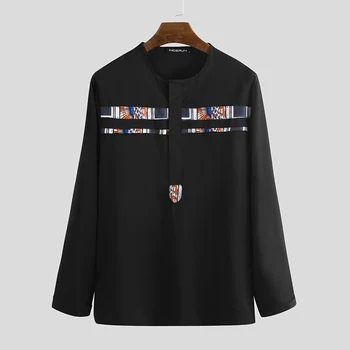 Fashion Men Shirt Long Sleeve Print Patchwork Streetwear Fitness Camisa Casual African Shirts Dashiki Men Clothes INCERUN 2020
Fashion Men Shirt Long Sleeve Print Patchwork Streetwear Fitness Camisa Casual African Shirts Dashiki Men Clothes INCERUN 2020