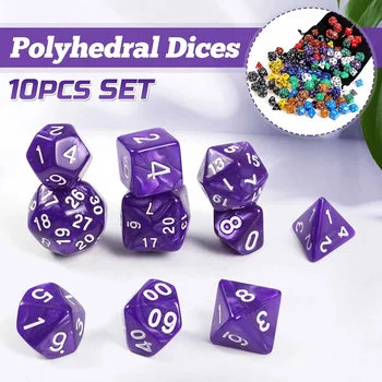 10Pcs Polyhedral DND Dice Set Table Games Desktop RPG MTG Dice D4 - D30 For Dungeons and Dragons Board Games Dices +Storage Bags
10Pcs Polyhedral DND Dice Set Table Games Desktop RPG MTG Dice D4 - D30 For Dungeons and Dragons Board Games Dices +Storage Bags