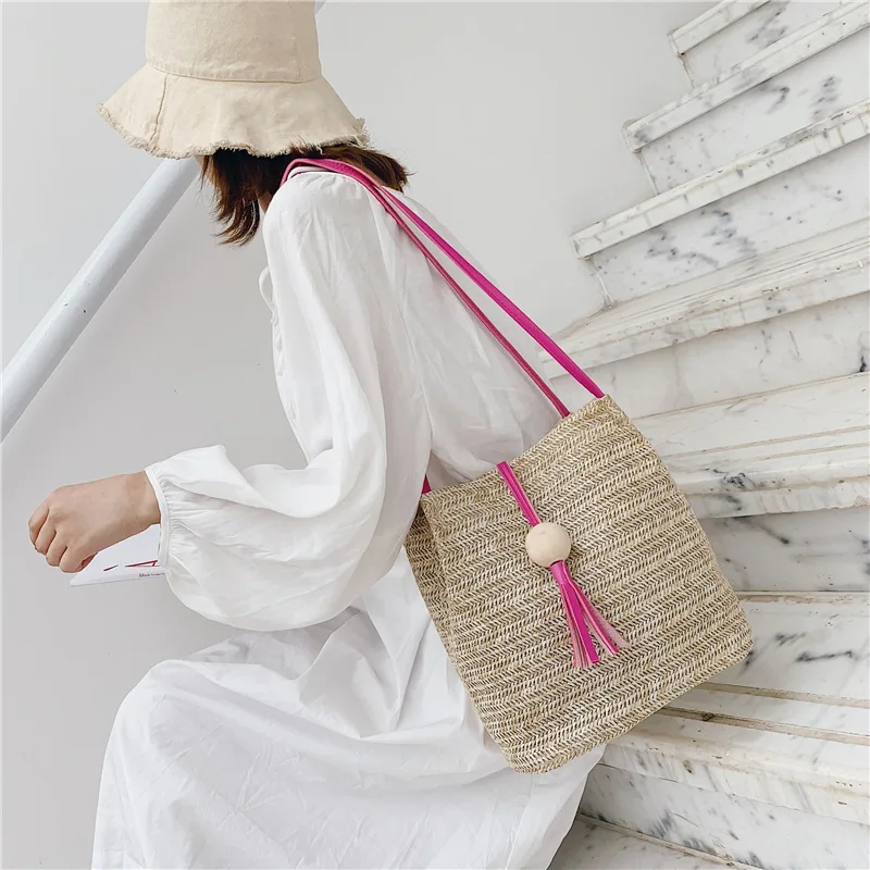 2019 Summer New Style Casual Weaving Shoulder Straw Bag INS Summer New Style Versatile Bucket Bag Handbag
2019 Summer New Style Casual Weaving Shoulder Straw Bag INS Summer New Style Versatile Bucket Bag Handbag