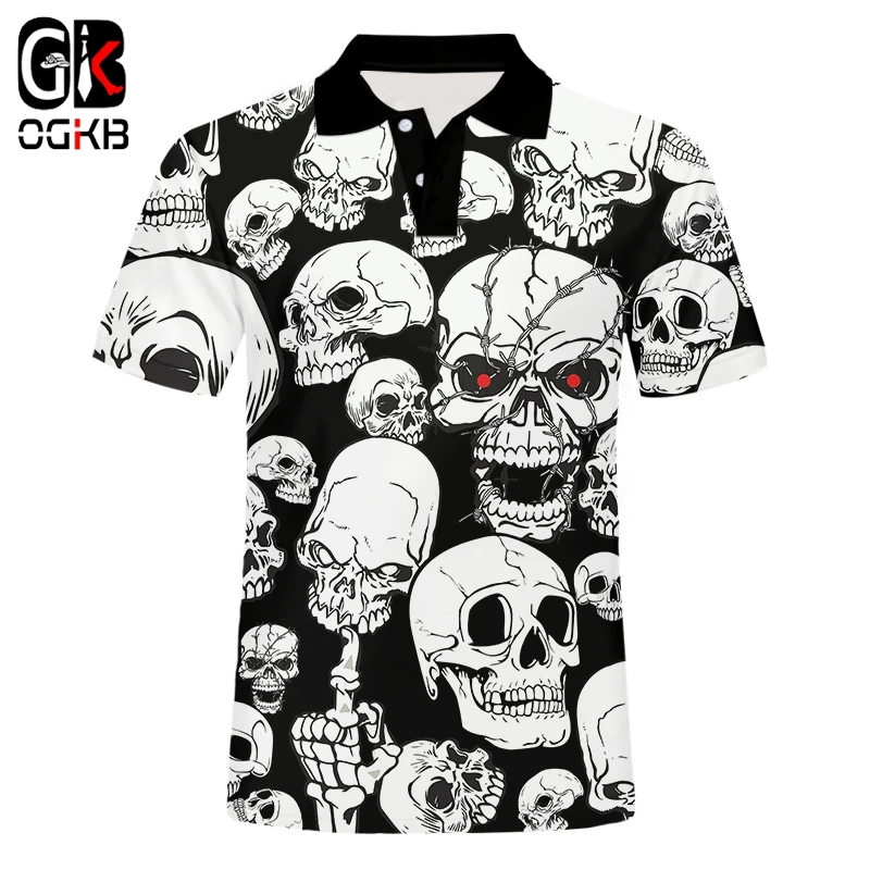 OGKB EU Size Hip Hop 3D Polo T Shirt Skull Print Men's Polo Shirts Summer Quality Terror Short Sleeve Harajuku Top Drop Ship
OGKB EU Size Hip Hop 3D Polo T Shirt Skull Print Men's Polo Shirts Summer Quality Terror Short Sleeve Harajuku Top Drop Ship