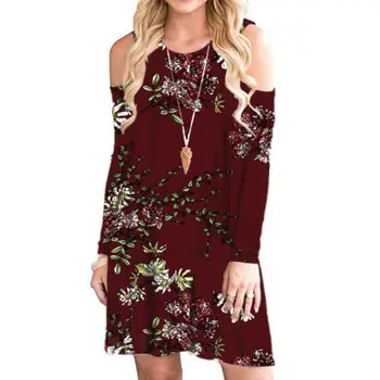 Hot apparel summer Autumn Women Fashion Floral Print Cold Shoulder O-Neck Long Sleeve Mini Dress
Hot apparel summer Autumn Women Fashion Floral Print Cold Shoulder O-Neck Long Sleeve Mini Dress