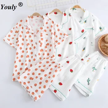 Kawaii Strawberry Printed Women Pajamas 2PCS Set 2020 Cotton Cute Casual Sleepwear Shirt Tops Bottoms Shorts Pajama Set Pijamas
Kawaii Strawberry Printed Women Pajamas 2PCS Set 2020 Cotton Cute Casual Sleepwear Shirt Tops Bottoms Shorts Pajama Set Pijamas