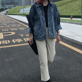Jackets Women 2020 Retro Solid Elegant Denim Womens Full Sleeve Jacket Korean Style All-match Leisure Single Breasted Daily Chic
Jackets Women 2020 Retro Solid Elegant Denim Womens Full Sleeve Jacket Korean Style All-match Leisure Single Breasted Daily Chic