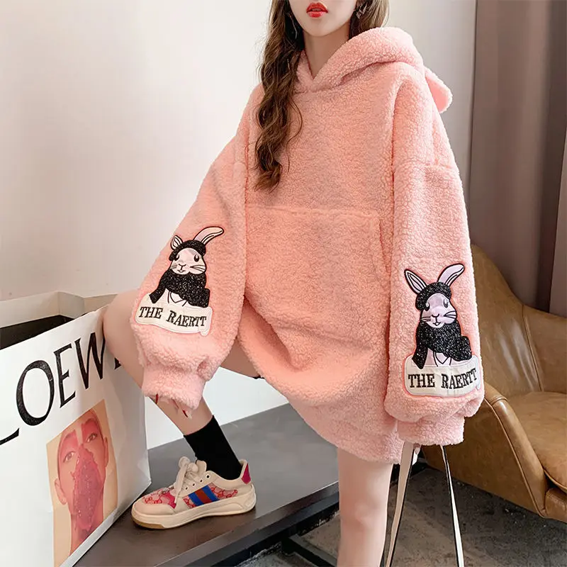 Rabbit Pattern Cute Ears Winter Hoodie OVERSIZE INS Korea Harajuku Hat with Ears
Rabbit Pattern Cute Ears Winter Hoodie OVERSIZE INS Korea Harajuku Hat with Ears