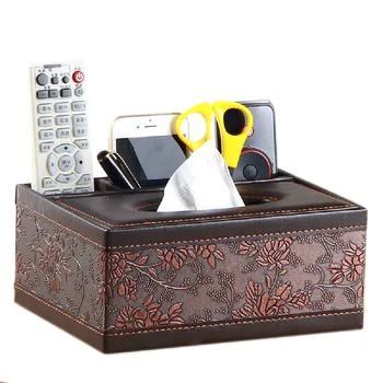 Rectangular Tissue Box Cover, Ultifunction PU Leather Pen Pencil Remote Control Tissue Box Cover Holder Storage Box Container
Rectangular Tissue Box Cover, Ultifunction PU Leather Pen Pencil Remote Control Tissue Box Cover Holder Storage Box Container