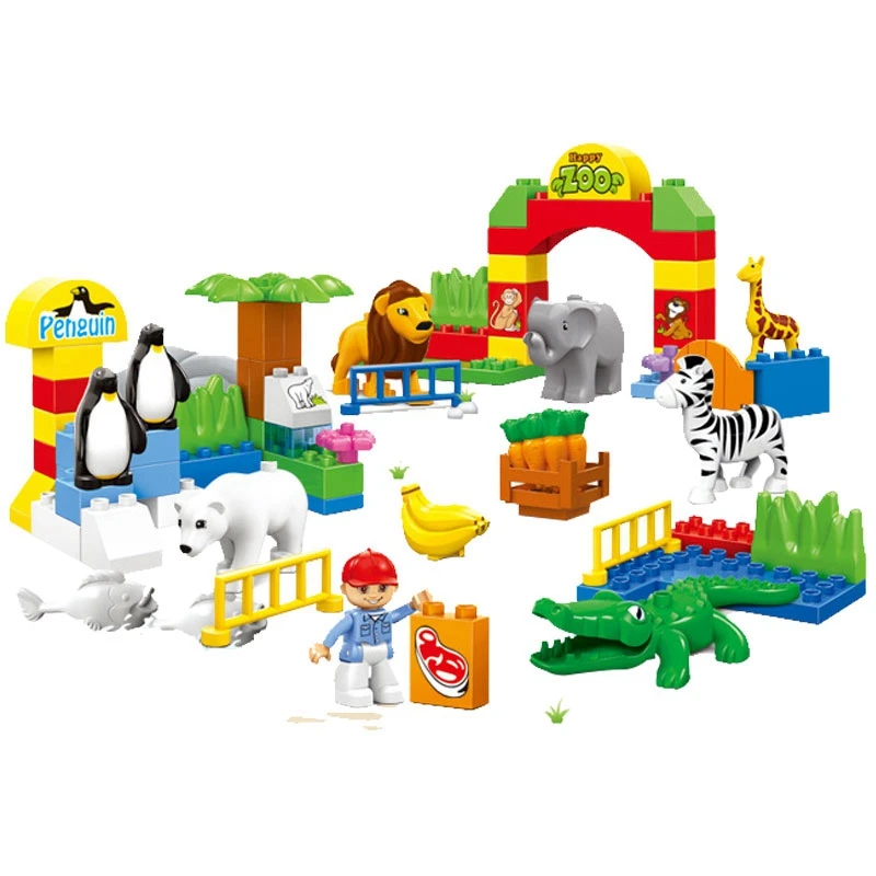 duplo train animals