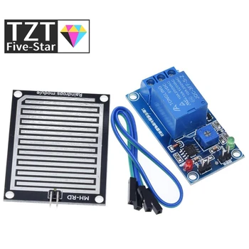 TZT Rain water sensor module + DC 5V 12V Relay Control Module Rain Sensor Water Raindrops Detection Module for Arduino robot kit
TZT Rain water sensor module + DC 5V 12V Relay Control Module Rain Sensor Water Raindrops Detection Module for Arduino robot kit
