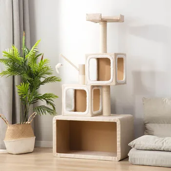 Versatility Stacking Box-type Cat Tree Unique Design Spacious Comfortable With Cat Litter Resting Platform Scratching Post
Versatility Stacking Box-type Cat Tree Unique Design Spacious Comfortable With Cat Litter Resting Platform Scratching Post