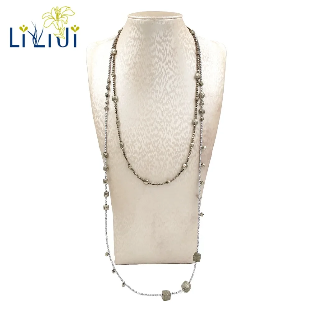 LiiJi Unique Natural Tiny Pyrtie ,Silver Color Hematite 925 Sterling Silver Shining Necklace Set for Women Jewelry Drop shipping
LiiJi Unique Natural Tiny Pyrtie ,Silver Color Hematite 925 Sterling Silver Shining Necklace Set for Women Jewelry Drop shipping