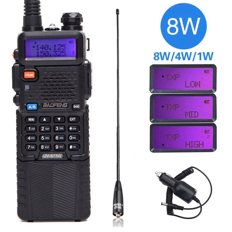 Портативная рация Baofeng UV 5R 8 Вт 3800 мАч мощная Двусторонняя радиосвязь cb