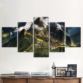 Embelish 5 Panels Modern Home Decor Modular Picture Machu Picchu Peru Mountains Clouds Hills Canvas Painting Living Room Poster
Embelish 5 Panels Modern Home Decor Modular Picture Machu Picchu Peru Mountains Clouds Hills Canvas Painting Living Room Poster