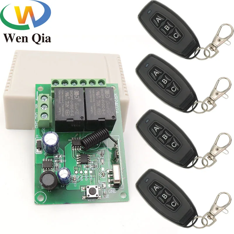 433MHz Universal Wireless Safety Remote Control System DC 24V 10A 2CH rf Relay Receiver and Keyfob Transmitter for Garage / Gate
433MHz Universal Wireless Safety Remote Control System DC 24V 10A 2CH rf Relay Receiver and Keyfob Transmitter for Garage / Gate