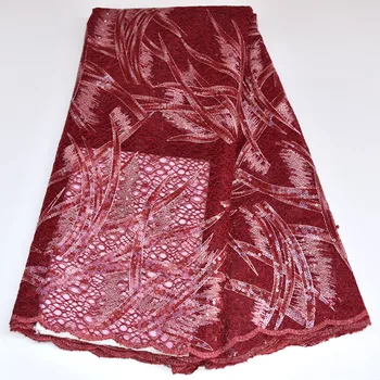 2019 Latest African Lace Fabric High Quality French Net Embroidery Dark Red Sequins Tulle Lace Fabric For Nigerian Party Dress
2019 Latest African Lace Fabric High Quality French Net Embroidery Dark Red Sequins Tulle Lace Fabric For Nigerian Party Dress