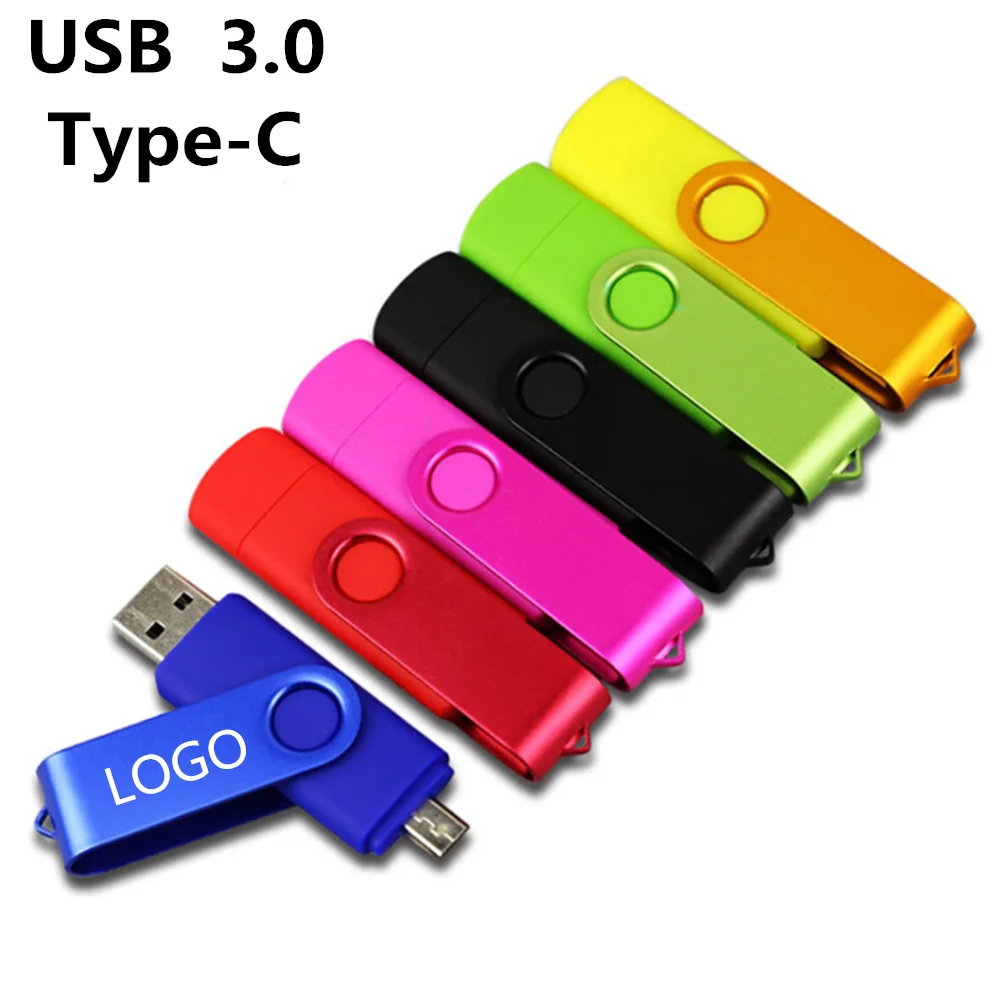 Pen Drive OTG Type-C 3.0 USB Flash Drive 360° Rotating Metal Usb Stick 16GB 64GB 128GB PenDrive 32GB Memoria Usb Free Logo Gift
Pen Drive OTG Type-C 3.0 USB Flash Drive 360° Rotating Metal Usb Stick 16GB 64GB 128GB PenDrive 32GB Memoria Usb Free Logo Gift