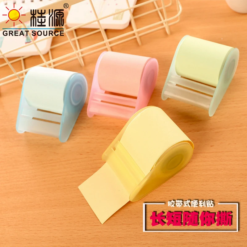 

MQQ Roll Note Sticker With Portable Dispenser Extra 3 Color Memo Pad Roll(36PCS)
