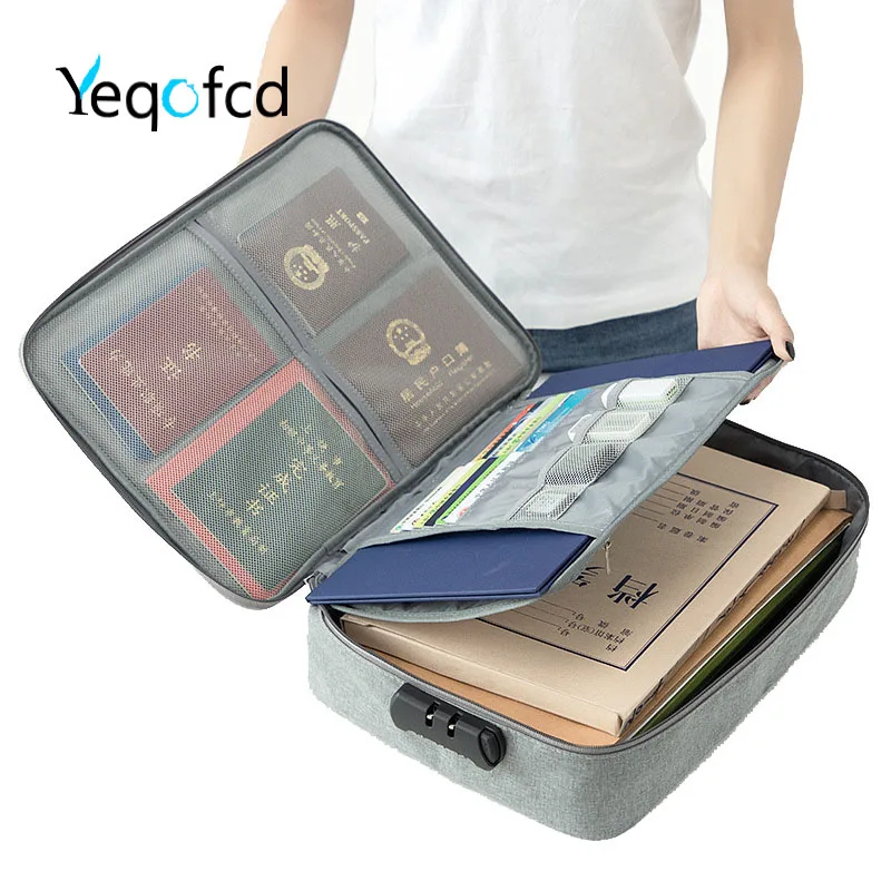 Yeqofcd Travel Certificate Bags Polyester Document Package Waterproof Zipper Portable Passport Bag Large Capacity Card Organizer
Yeqofcd Travel Certificate Bags Polyester Document Package Waterproof Zipper Portable Passport Bag Large Capacity Card Organizer