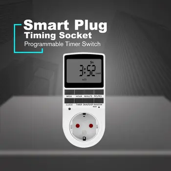 Large LCD Display Programmable Weekly Digital Smart Timer Switch Outlet Plug Timing Socket Countdown for Kitchen
Large LCD Display Programmable Weekly Digital Smart Timer Switch Outlet Plug Timing Socket Countdown for Kitchen