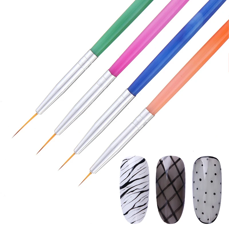4Pcs/set Nail Art Brush Crystal Acrylic Thin Liner Drawing Pen Painting Stripes Flower 2 side Nail Art Manicure Tools
4Pcs/set Nail Art Brush Crystal Acrylic Thin Liner Drawing Pen Painting Stripes Flower 2 side Nail Art Manicure Tools