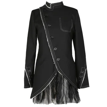 Autumn Runway Designer Jacket Women 2019 White Black Mesh Patchwork Slim Cotton Blazer Feminino Fashion Chaqueta Mujer
Autumn Runway Designer Jacket Women 2019 White Black Mesh Patchwork Slim Cotton Blazer Feminino Fashion Chaqueta Mujer