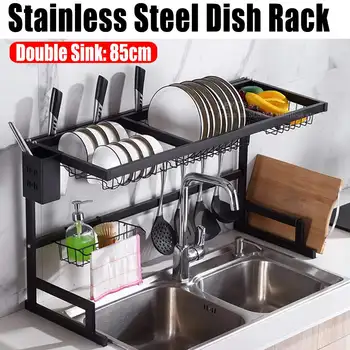 Stainless Steel Metal Kitchen Shelf Organizer Dishes Drying Rack Over Sink Drain Rack Kitchen Storage Countertop Utensils Holder
Stainless Steel Metal Kitchen Shelf Organizer Dishes Drying Rack Over Sink Drain Rack Kitchen Storage Countertop Utensils Holder
