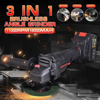 21V Angle Grinder with 18000MAH Lithium-Ion Cordless Power Tool Cutting and Grinding Machine Polisher for Home DIY
21V Angle Grinder with 18000MAH Lithium-Ion Cordless Power Tool Cutting and Grinding Machine Polisher for Home DIY