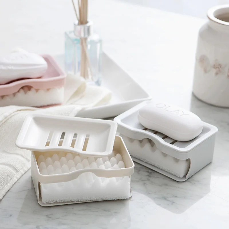 Sponge Soap Dish Water Draining Toilet Bathroom Creative Double Layer Simple Large Size Fat Cover Box Soap Holder Soap Box Rack
Sponge Soap Dish Water Draining Toilet Bathroom Creative Double Layer Simple Large Size Fat Cover Box Soap Holder Soap Box Rack